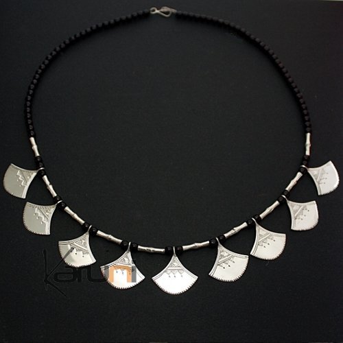  Silver necklace shat-shat lotus beads 1
