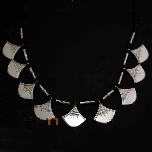  Silver necklace shat-shat lotus beads 1