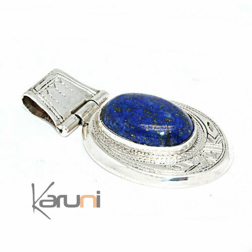 Sterling Silver Pendant Lapis Lazuli Pas