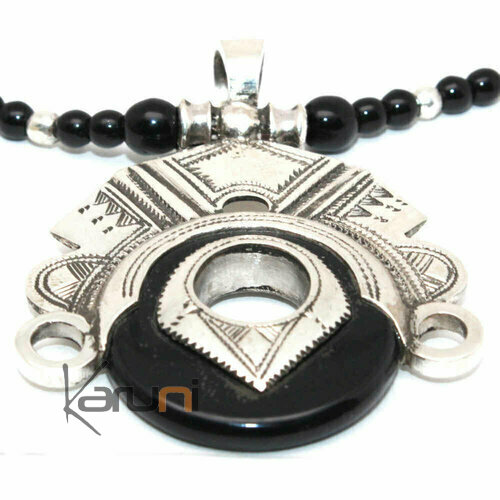 Necklace Pendant Sterling Silver Onyx