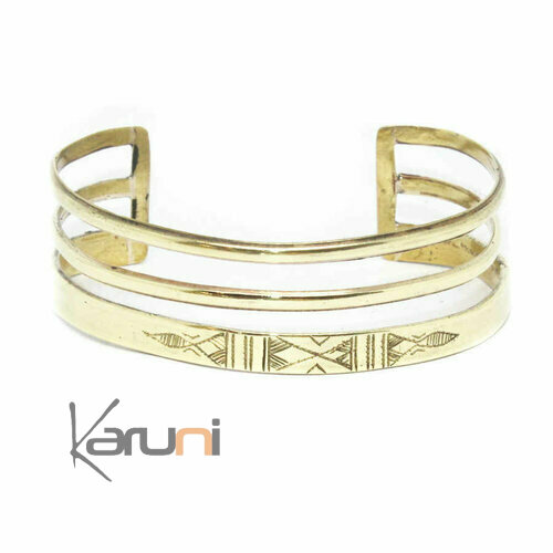 Cuff Bronze bracelet 3 lines