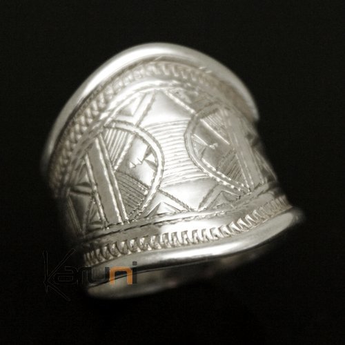 Tuareg engraved ring 4- silver 925