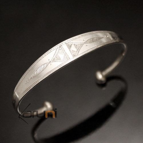 Ethnic Bracelet Sterling Silver Jewelry Large Engraved Men/Women Tuareg Tribe Design 15