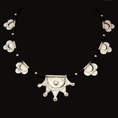 Ethnic Necklace Sterling Silver Jewelry Sun and Flowers Tuareg Tribe Design
