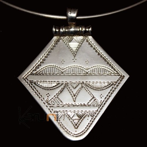 Tuareg losange pendant in silver 1
