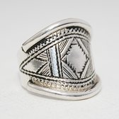 Ethnic Wide Band Ring Sterling Silver Jewelry Engraved Men/Women Tuareg Tribe Design 07