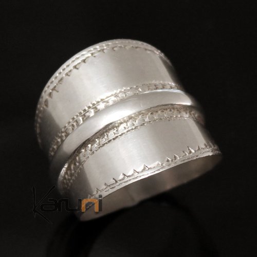Jewelry Ring Ethnic tribe tuareg Design KARUNI Silver Engraved  Unisex 13