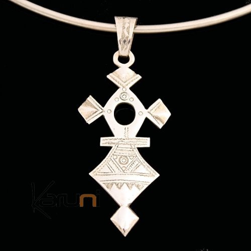 African Southern Cross Necklace Pendant Sterling Silver   from Takadea Tuareg Tribe Design