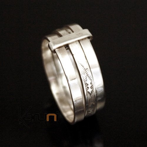  Ring Silver Ring Man / Woman 04 - 3 rings Engraved