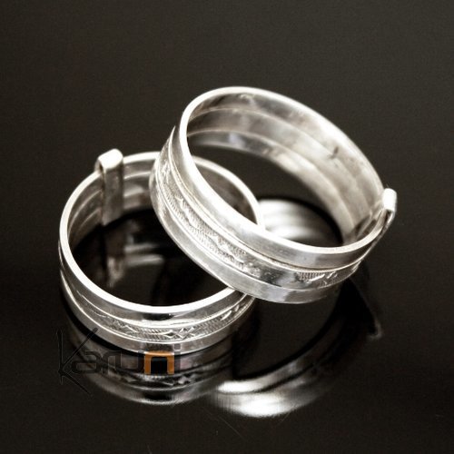  Ring Silver Ring Man / Woman 04 - 3 rings Engraved