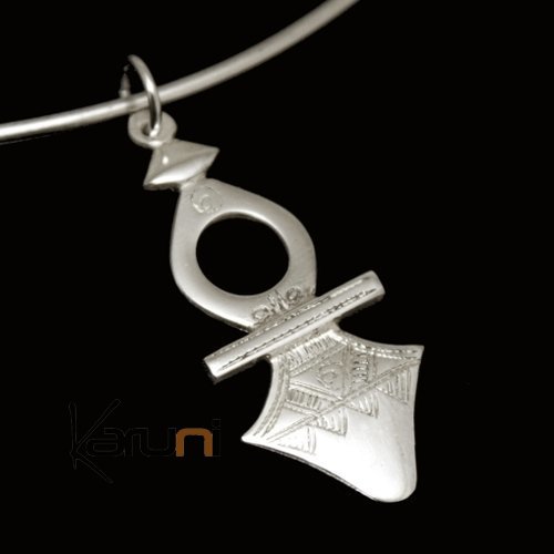 African Southern Cross Necklace Pendant Sterling Silver Ethnic Jewelry from Timia Niger Tuareg Tribe Design  KARUNI 