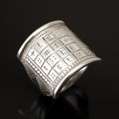Ethnic Signet Ring Sterling Silver Jewelry Engraved Men/Women Tifinagh Tuareg Tribe Design 22 b