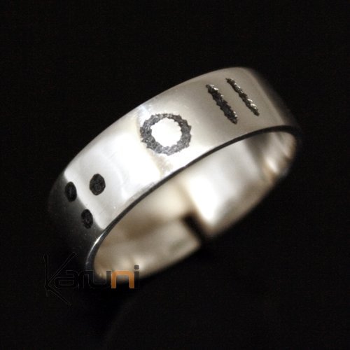 silver Ring/alliance adjustable man Tifinagh - Tuareg-inspired jewelry